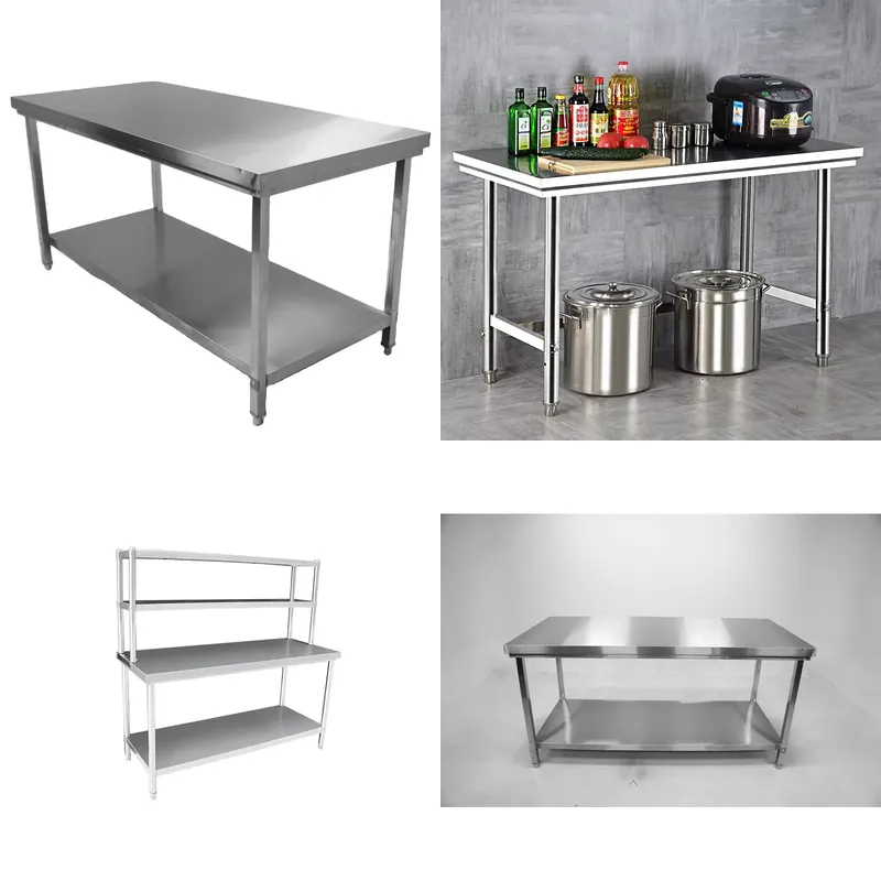 Commercial Kitchen Bench - Stal nierdzewna 201/304 Cena Duży regał