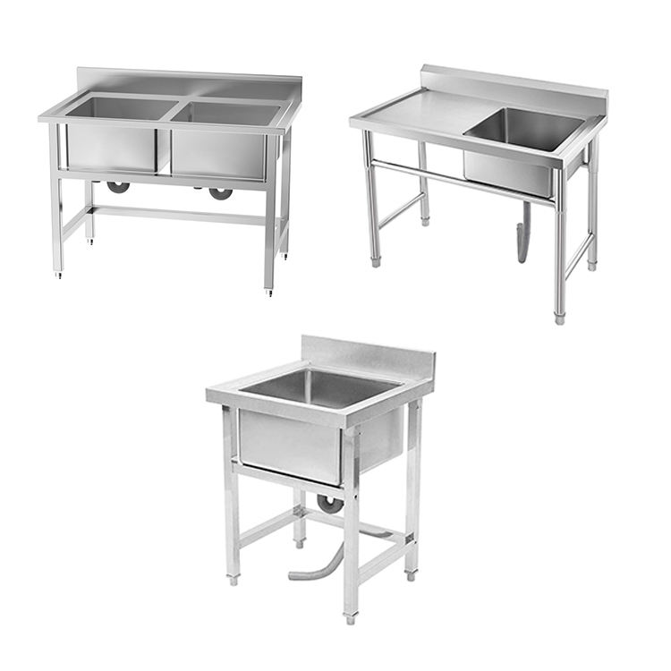 Commercial Kitchen Bench - Komercyjne zlewozmywaki kuchenne ze stali nierdzewnej,