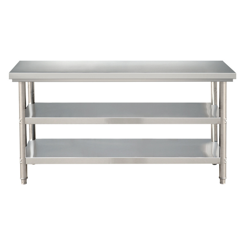Commercial Kitchen Bench - Stół roboczy dwuwarstwowy ze stali nierdzewnej,