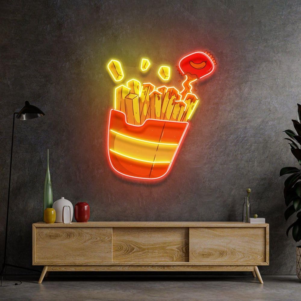 Niestandardowy neon z frytkami – Commercial Kitchen Walls recenzja i cena