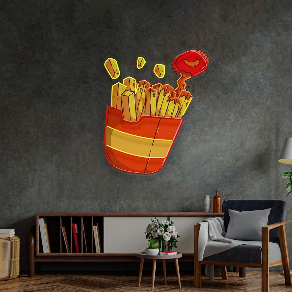 Niestandardowy neon z frytkami – Commercial Kitchen Walls recenzja i cena