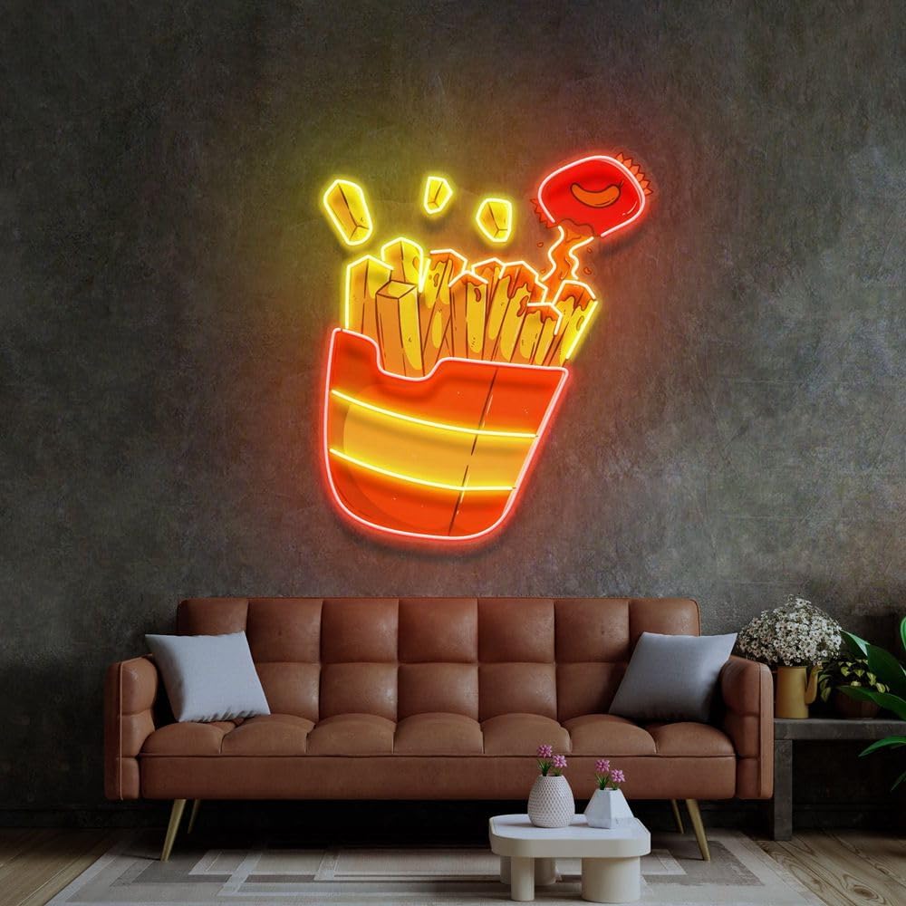 Niestandardowy neon z frytkami – Commercial Kitchen Walls recenzja i cena