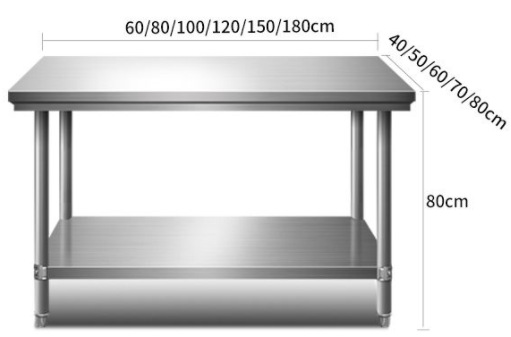Stół roboczy dwuwarstwowy ze s – Commercial Kitchen Bench recenzja i cena