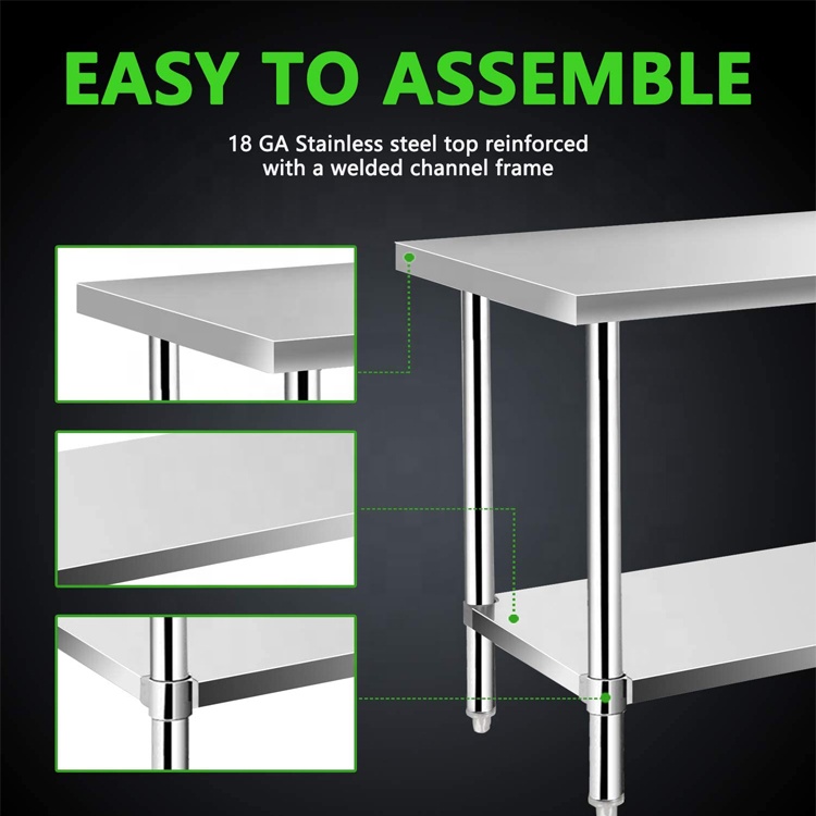 Stół roboczy ze stali nierdzew – Commercial Kitchen Bench recenzja i cena
