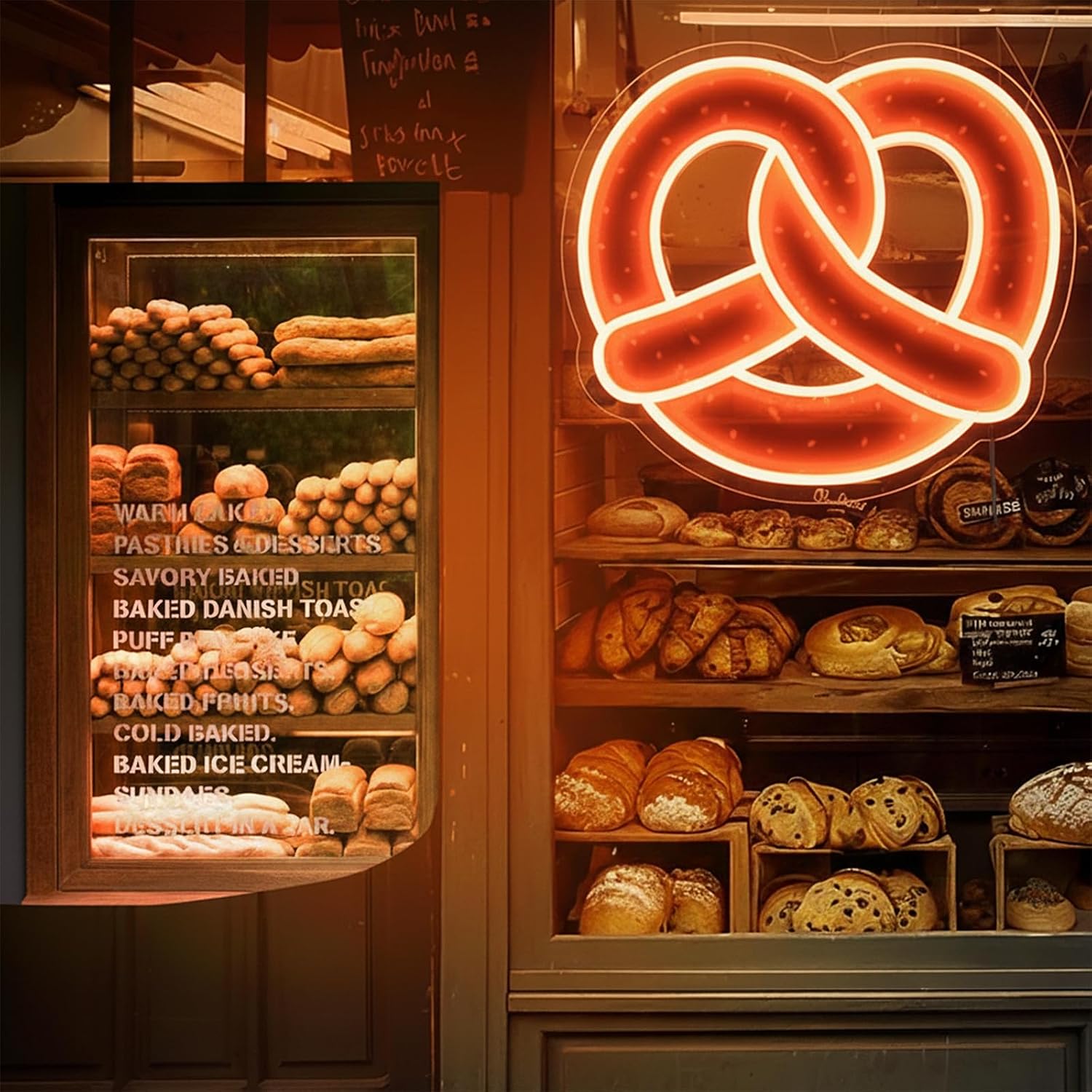 Neonowy znak Pretzel zasilany  – Commercial Kitchen Walls recenzja i cena