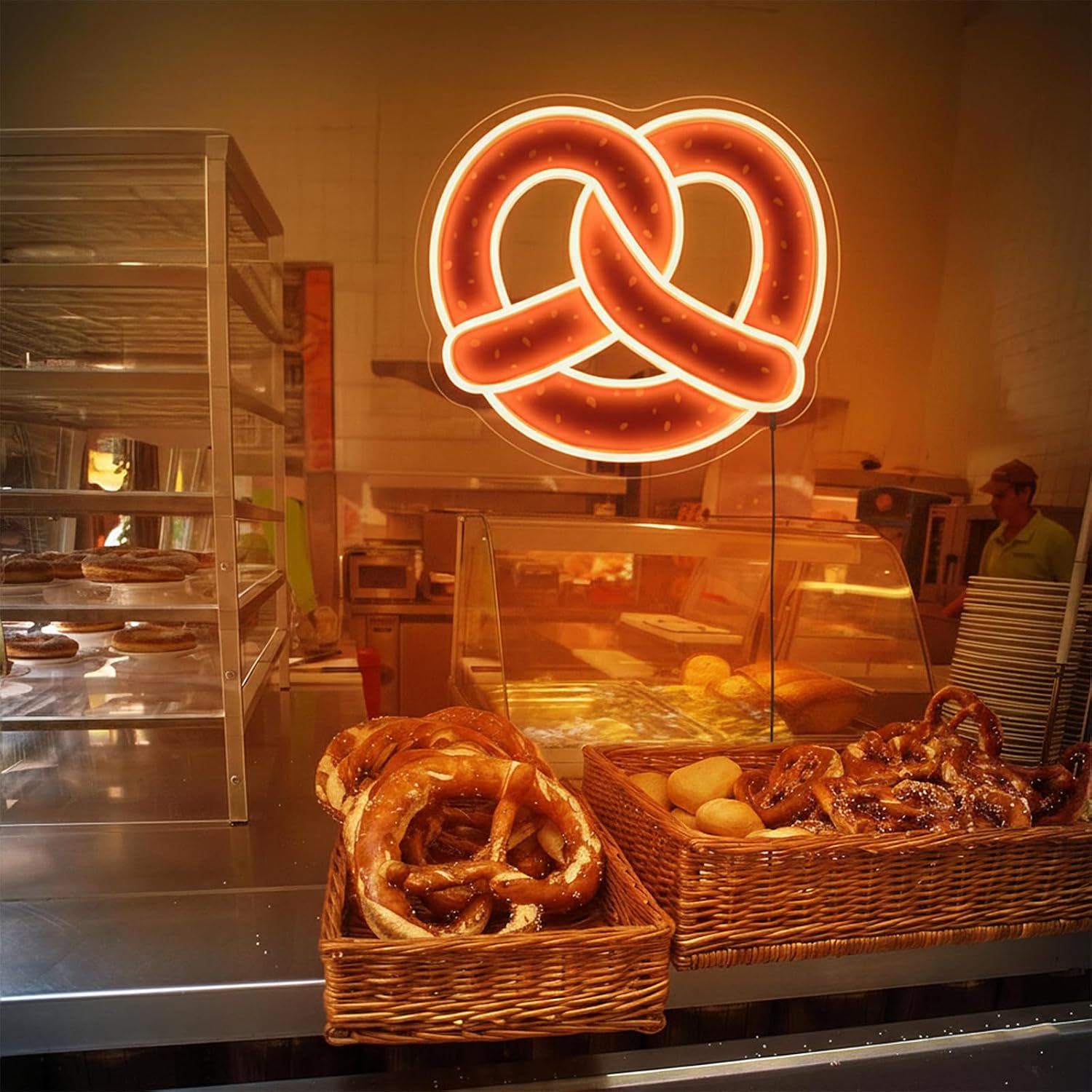 Neonowy znak Pretzel zasilany  – Commercial Kitchen Walls recenzja i cena