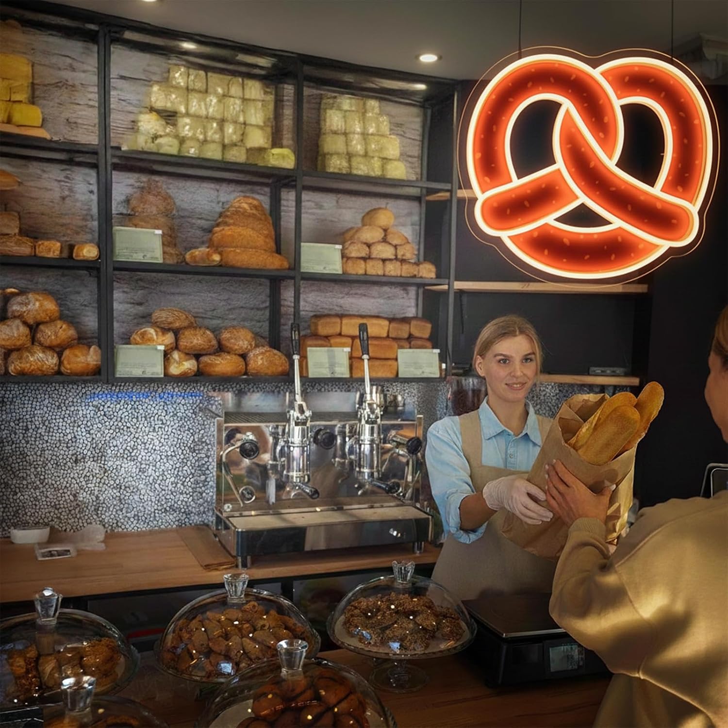 Neonowy znak Pretzel zasilany  – Commercial Kitchen Walls recenzja i cena